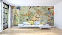 Artistic tea ceremony mural for modern homes
