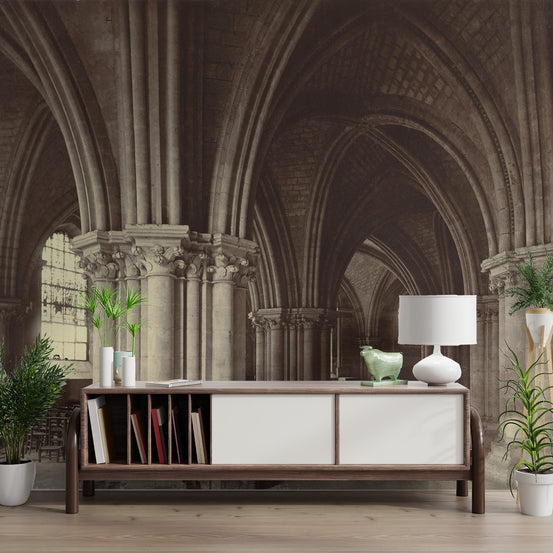 European cathedral architecture wall covering
