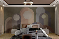 Sleek modernist abstract wallpaper for interior decor