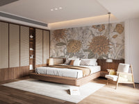 Removable wildflowers wallpaper for nature-inspired decor