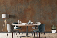 Vintage brown rust metal wallpaper for stylish decor
