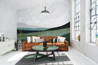 Saturn Mountain Scene Wall Mural