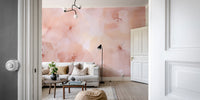 Pastel pink blossom wallpaper for bedroom
