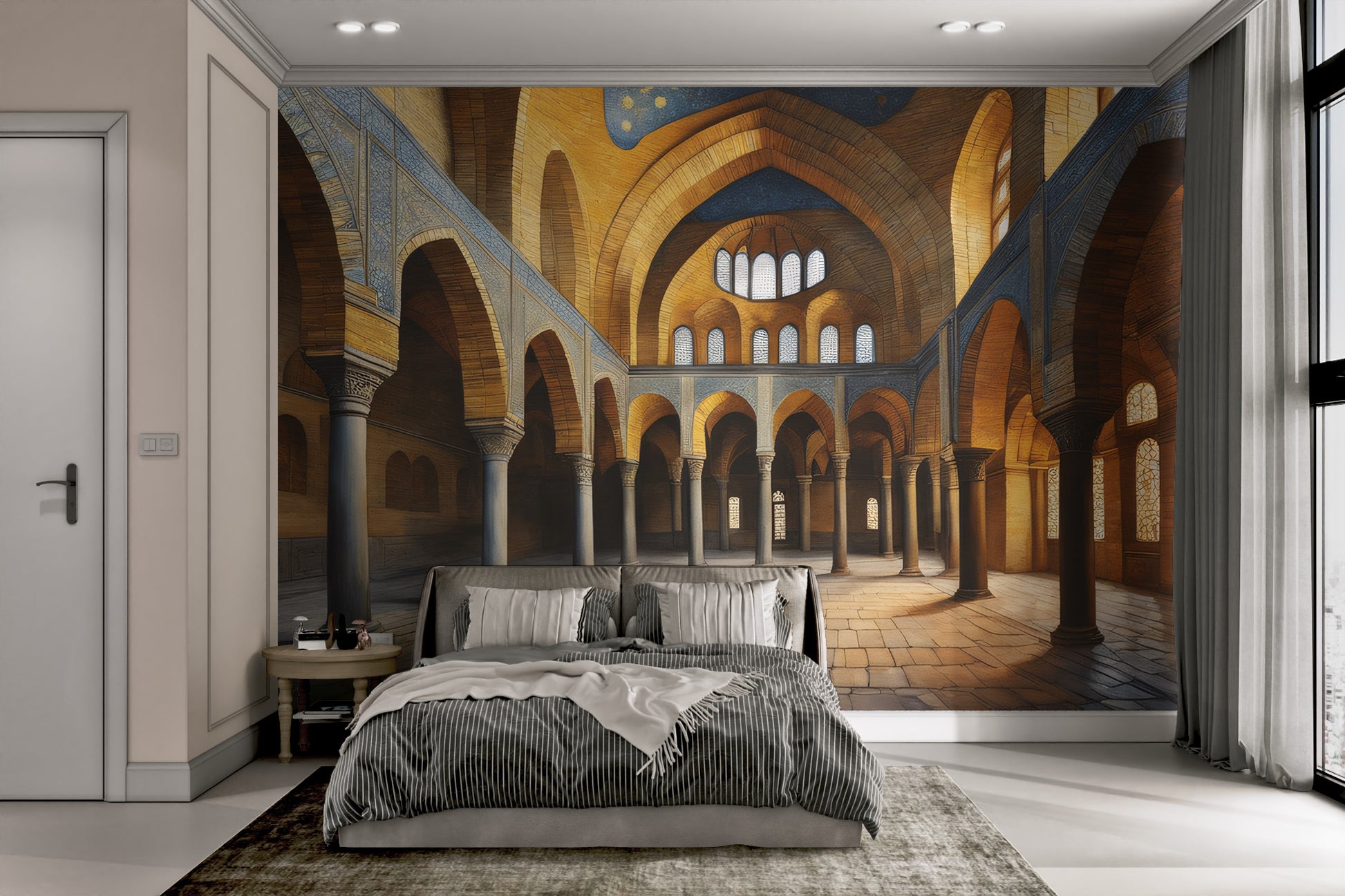 Elegant historic archway wall mural
