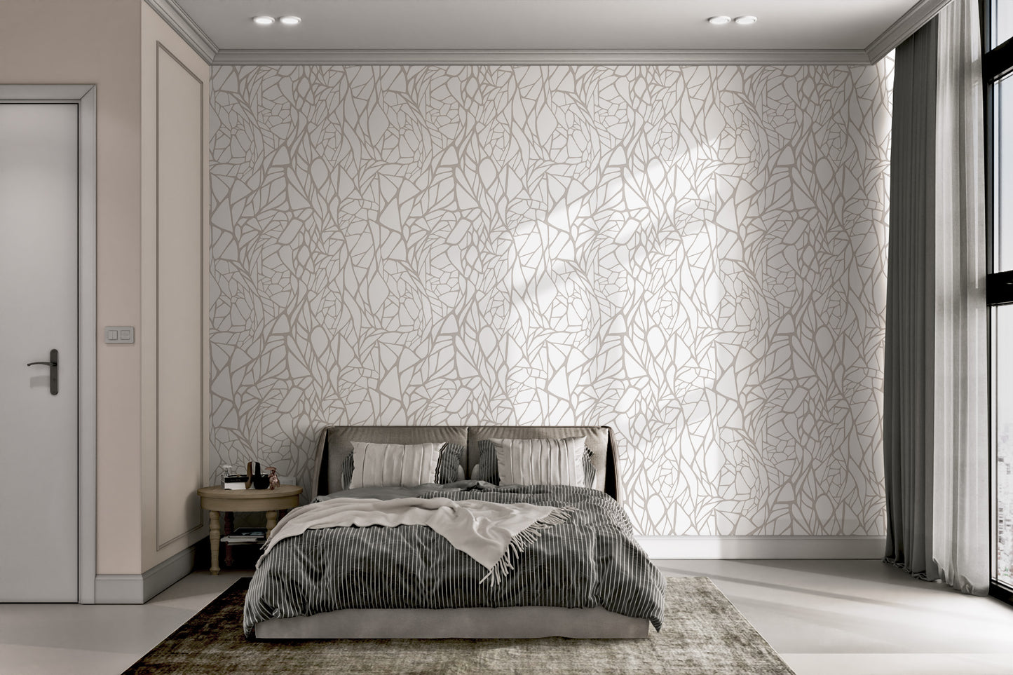 Monochrome abstract lines wallpaper
