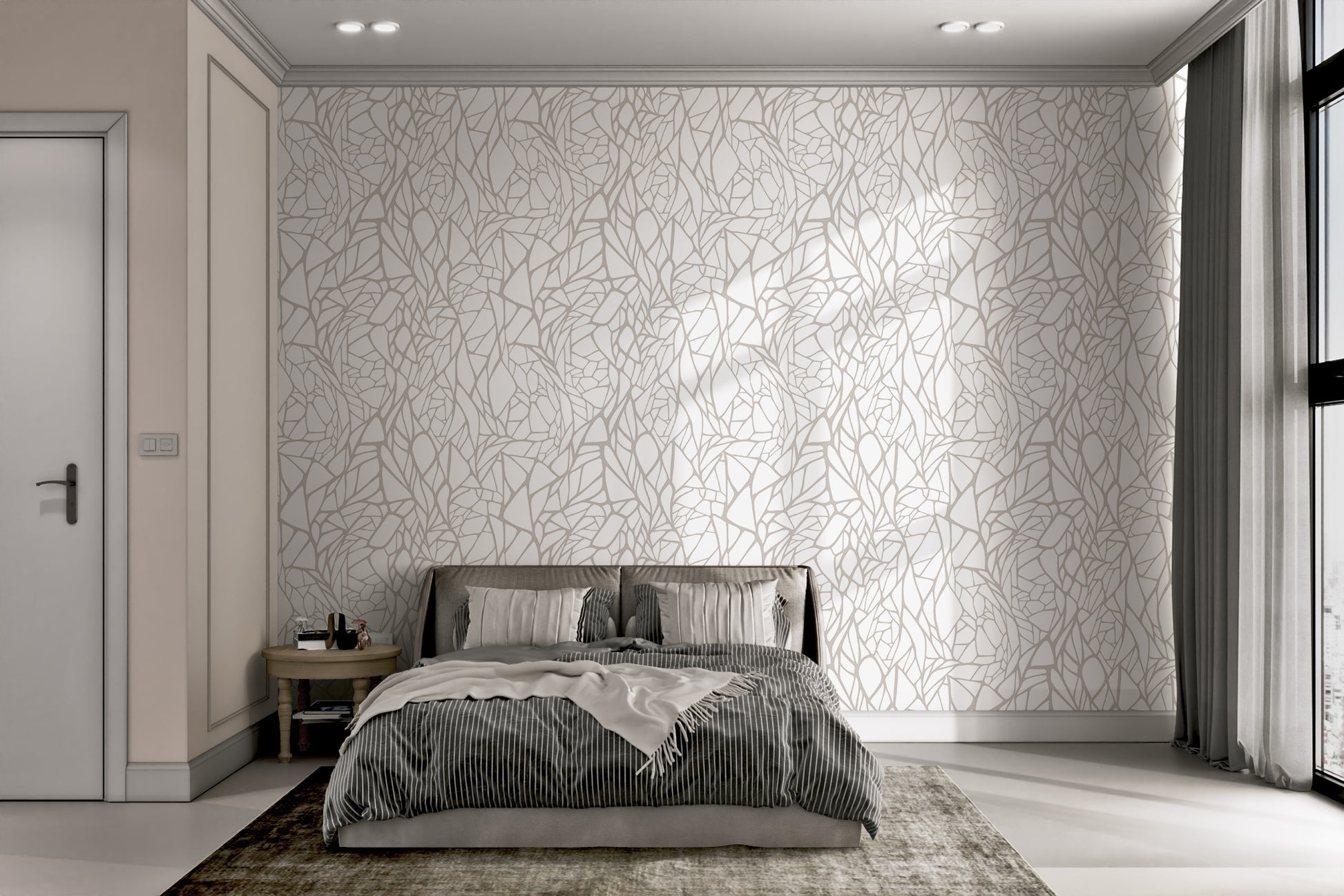Monochrome abstract lines wallpaper
