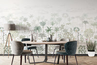 Serene tropical jungle wallpaper for relaxing spaces
