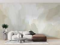 Pastel earth tones mural for serene decor
