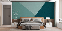 Emerald hues wall mural for chic home accents
