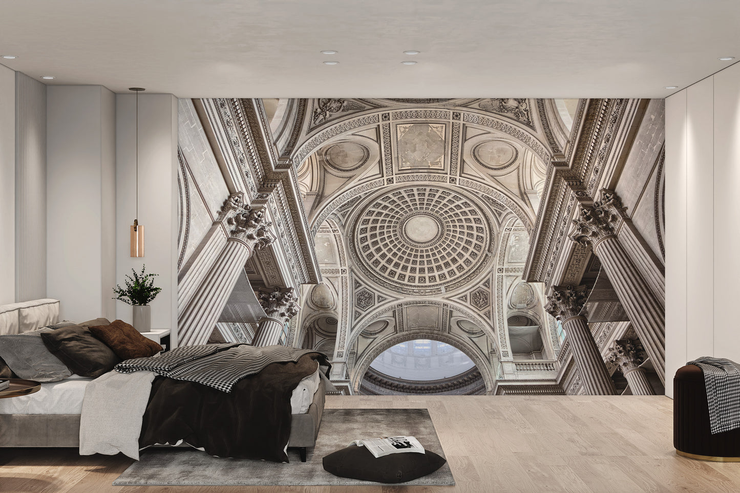 Elegant neoclassical ceiling decor
