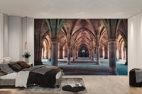 Vintage Gothic hallway wall covering
