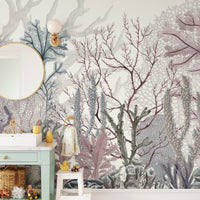 Artistic seabed mural showcasing enchanting marine life.
