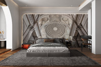 Classic dome ceiling wallpaper art
