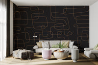 Stylish modern line art wall design
