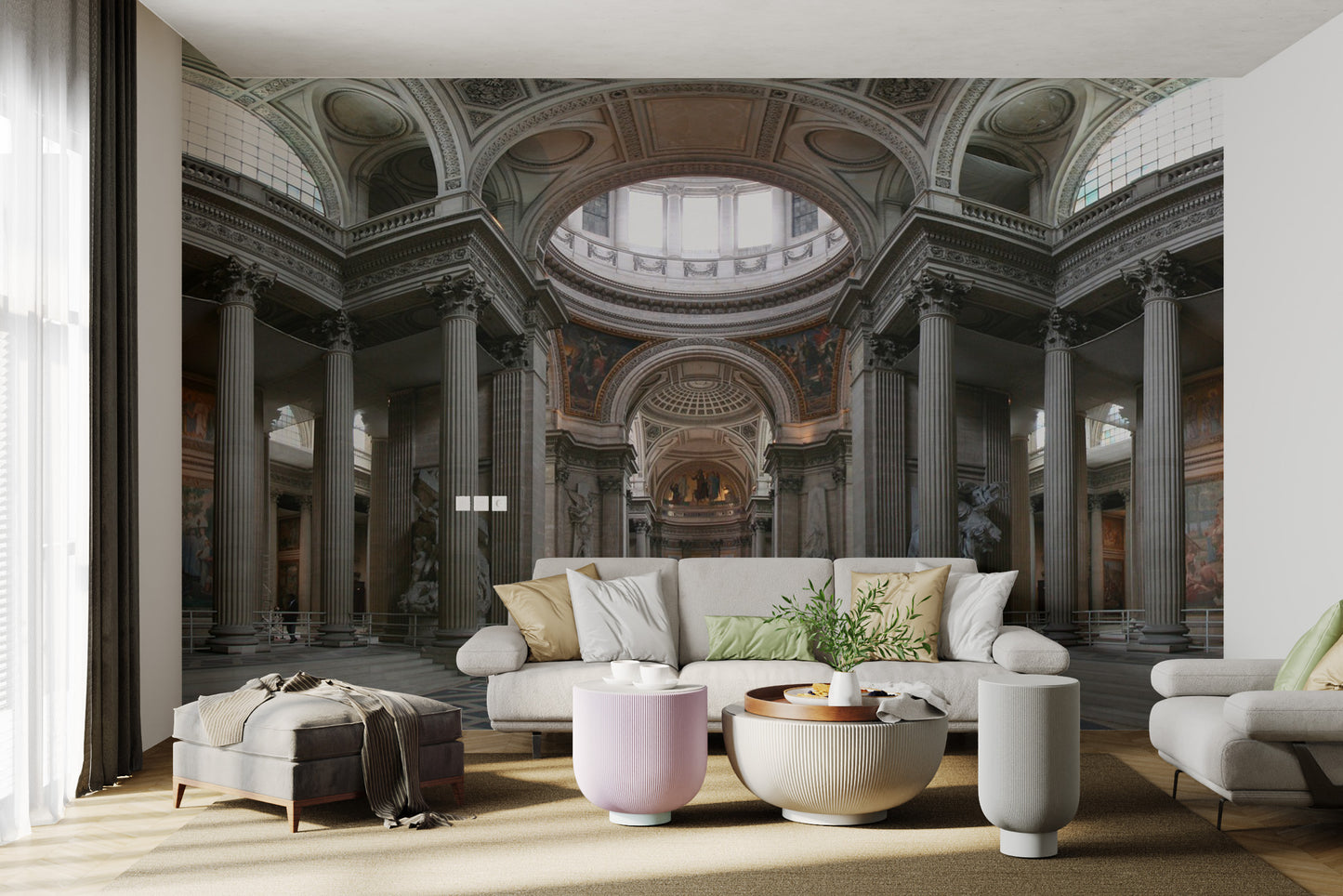 Luxurious neoclassical building decor
