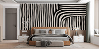 Sleek modern mosaic wall mural decor
