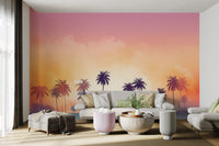 Warm tropical paradise wall covering
