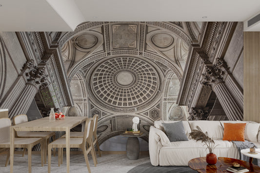 Paris Pantheon neoclassical wallpaper
