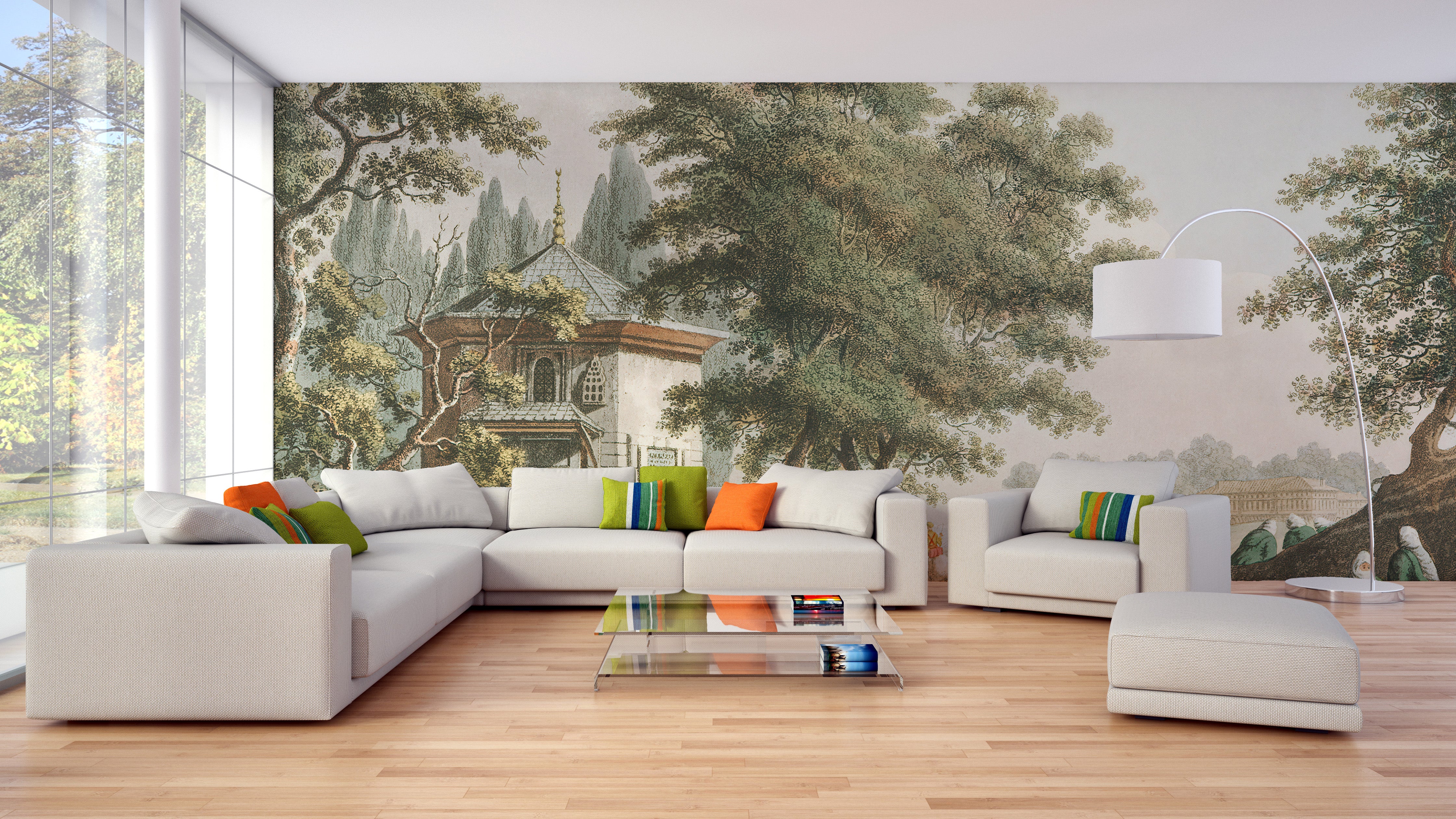 Rustic village life wallpaper for walls
