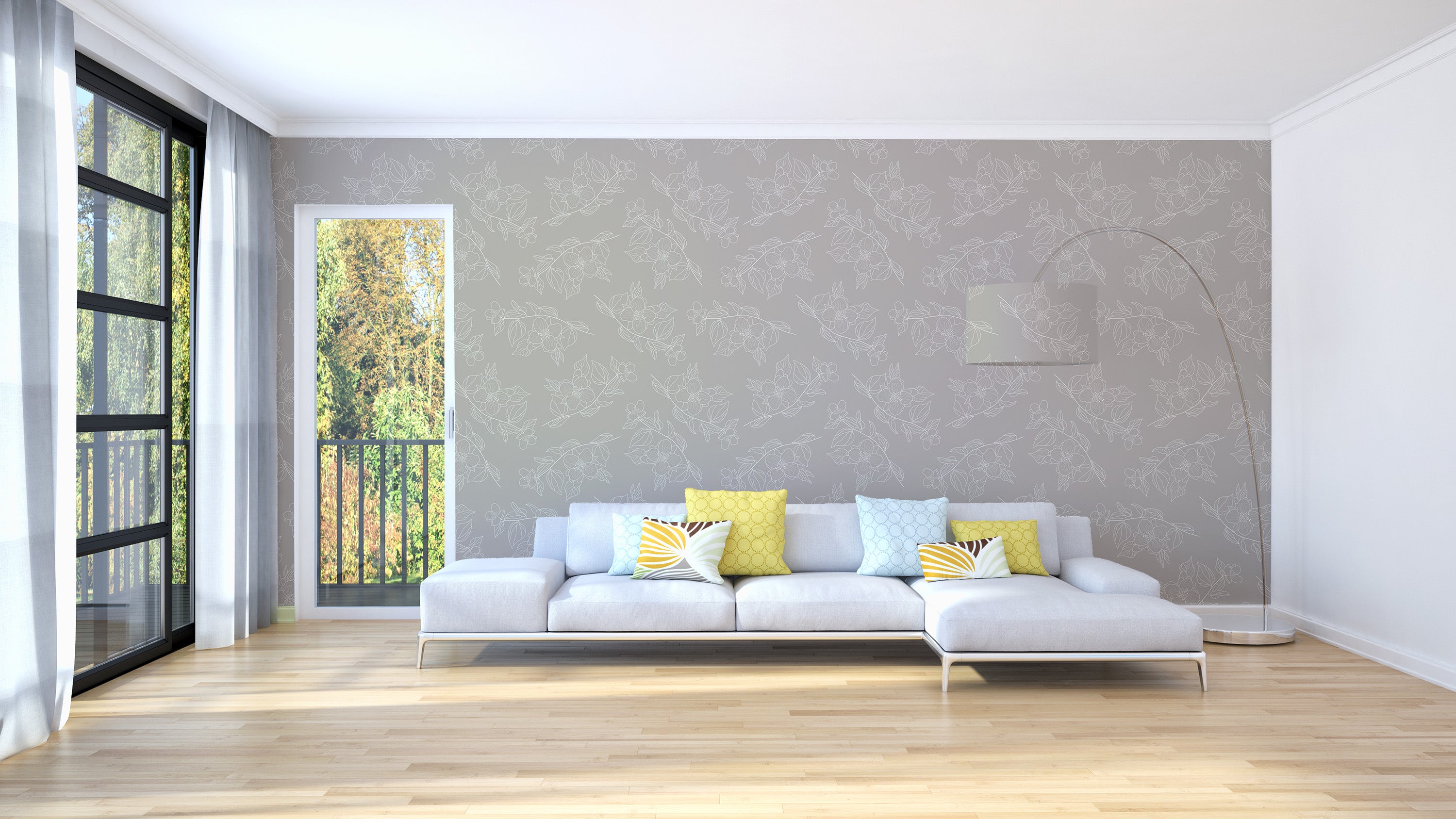 Blossoming jasmine mural adds floral charm

