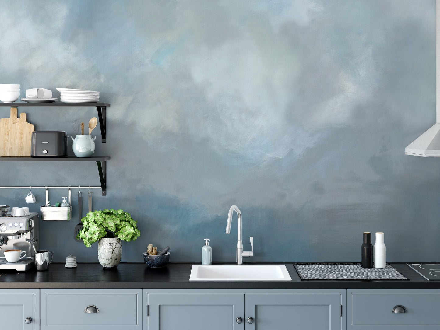 Elegant coastal wallpaper with watercolor beach vibes
