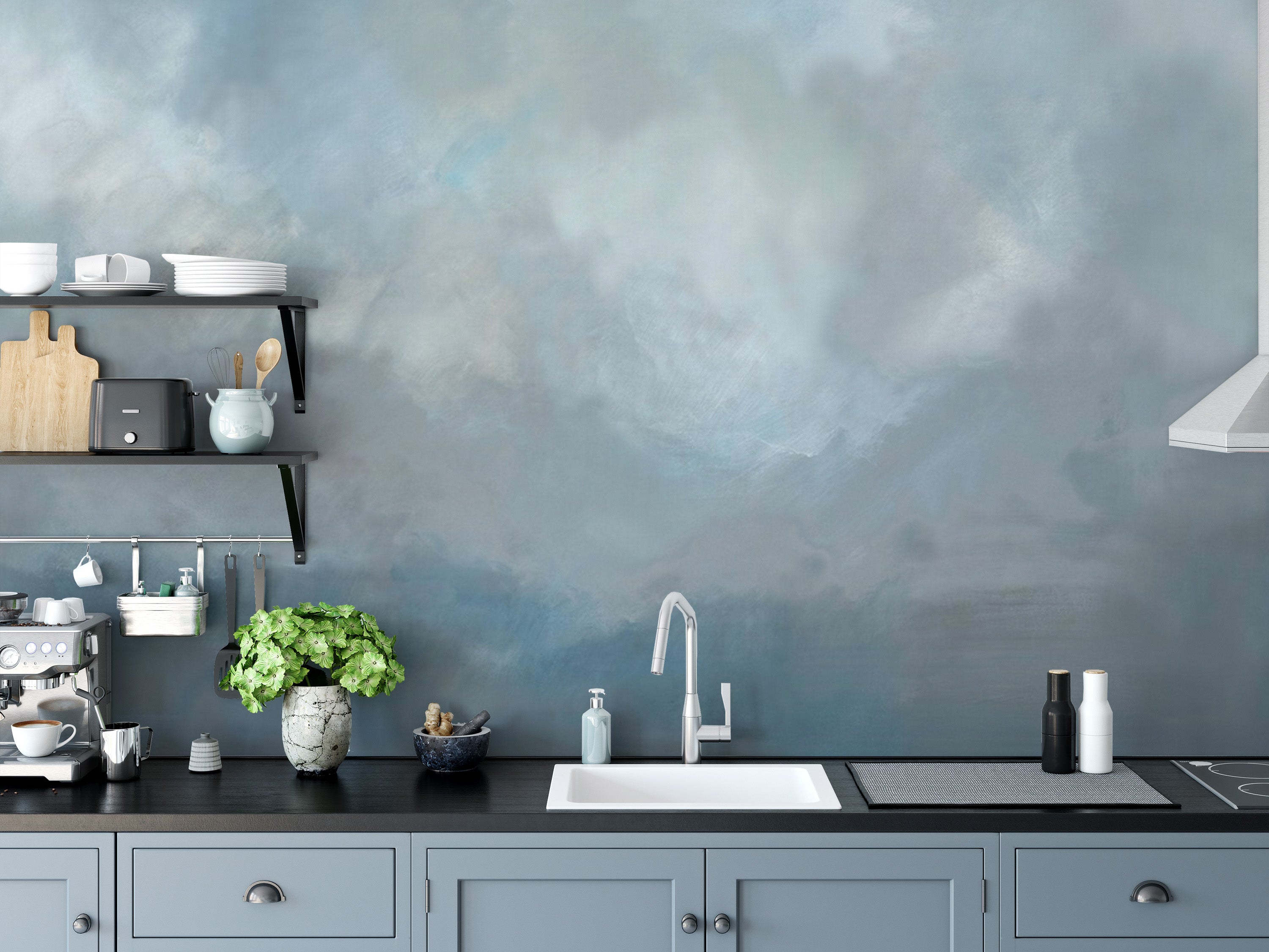Elegant coastal wallpaper with watercolor beach vibes
