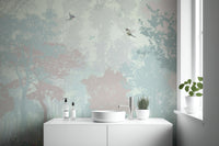 Fun and colorful magical forest wallpaper for children's rooms
