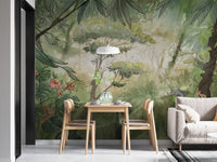 Green Forest Landscape Wall Art