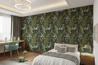 Serene panoramic mural with breathtaking garden views