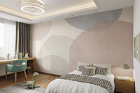 Pastel geometric wall mural for a chic modern touch