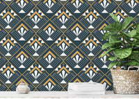 Decorative abstract vintage Deco wall pattern style.