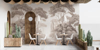 Antique-themed forest view mural for walls
