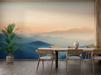 Tranquil nature-inspired panoramic wallpaper with mountains
