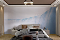 Powerful waterfall scene with misty view
