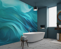 Oceanic flow wallpaper with smooth swirls
