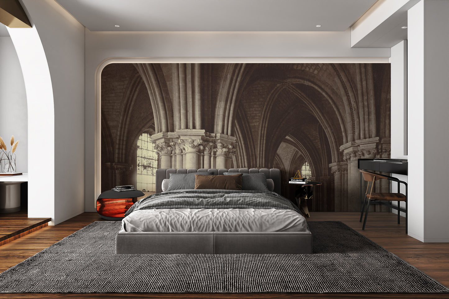 Historic church architecture wall mural

