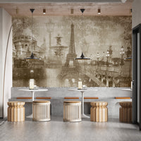 Eiffel Tower mural for a Parisian vibe
