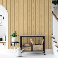 Stylish vertical wooden striped wallpaper for modern interiors
