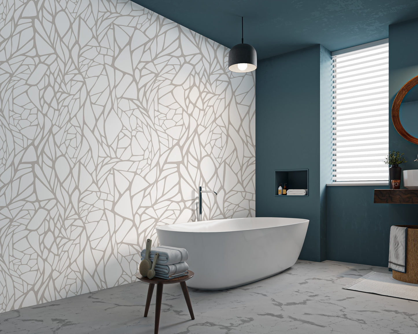Intricate hand-drawn lines wall decor
