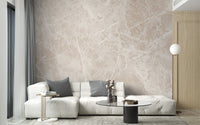 Veined marble mural for chic interior spaces
