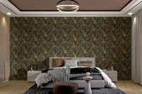 Sophisticated Black and Gold Wallpaper

