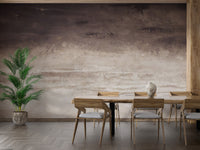 Misty Brown Horizon Wall Mural for a calming atmosphere