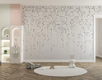 Digital binary code mural for trendy decor
