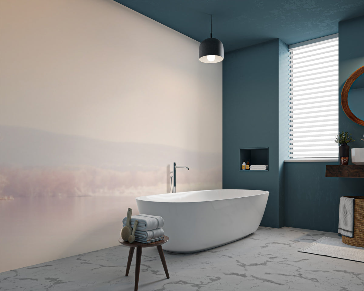 Elegant nature-inspired lake wall art
