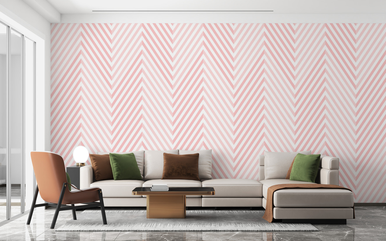 Bold geometric wallpaper mural design