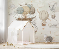 Animal Friends Floating Wallpaper Mural