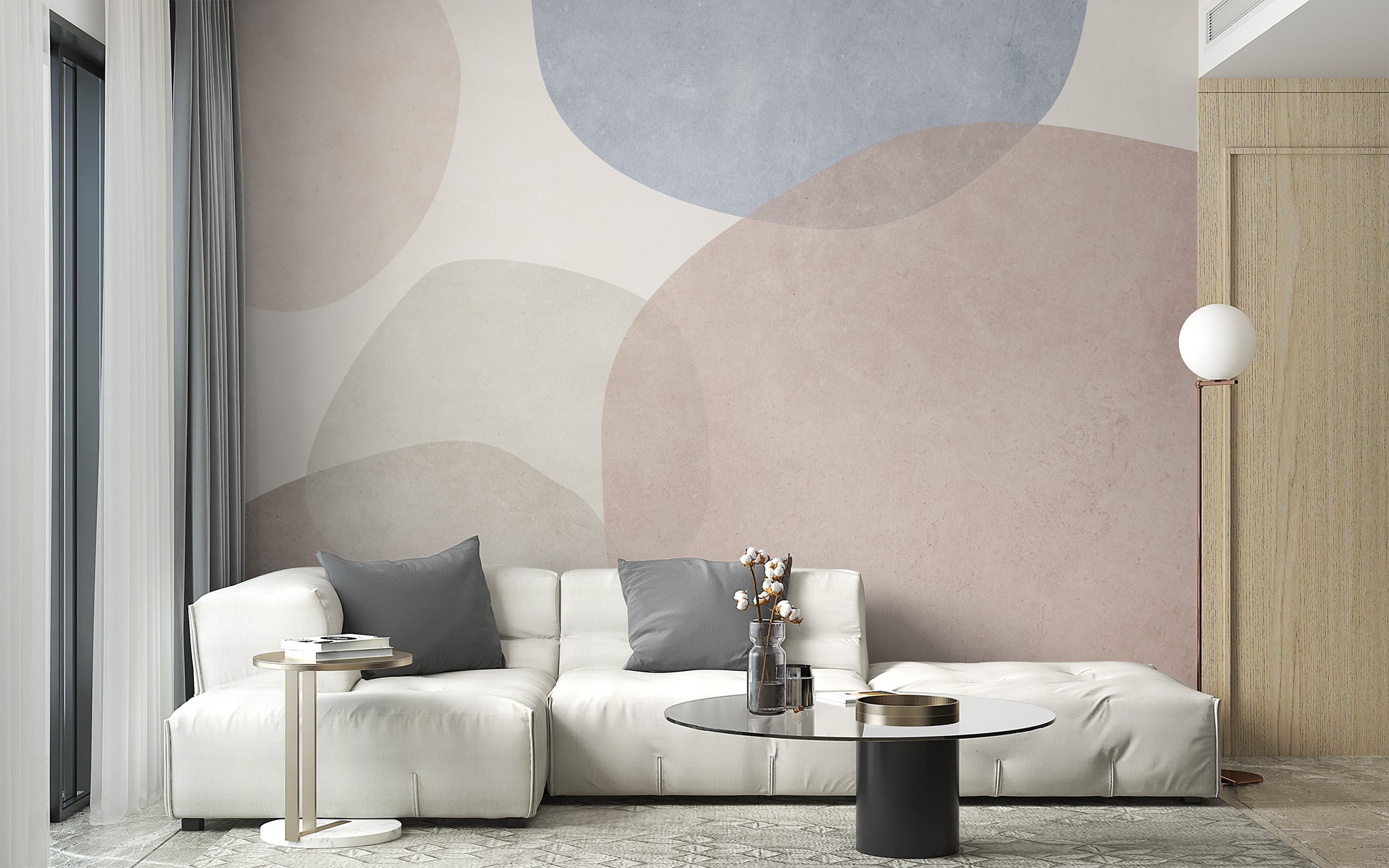 Tranquil patterns create a balanced decor
