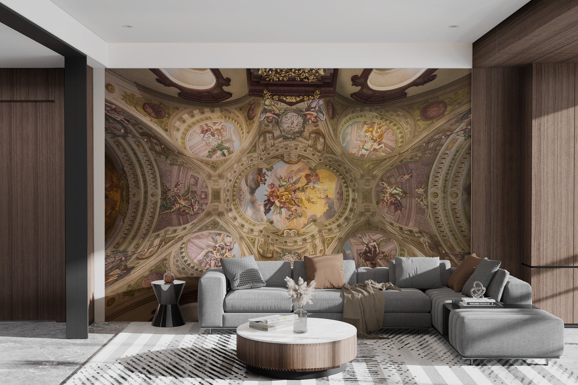 Vintage ceiling mural for home decor
