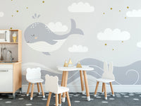 Relaxing whale wallpaper for peaceful spaces



