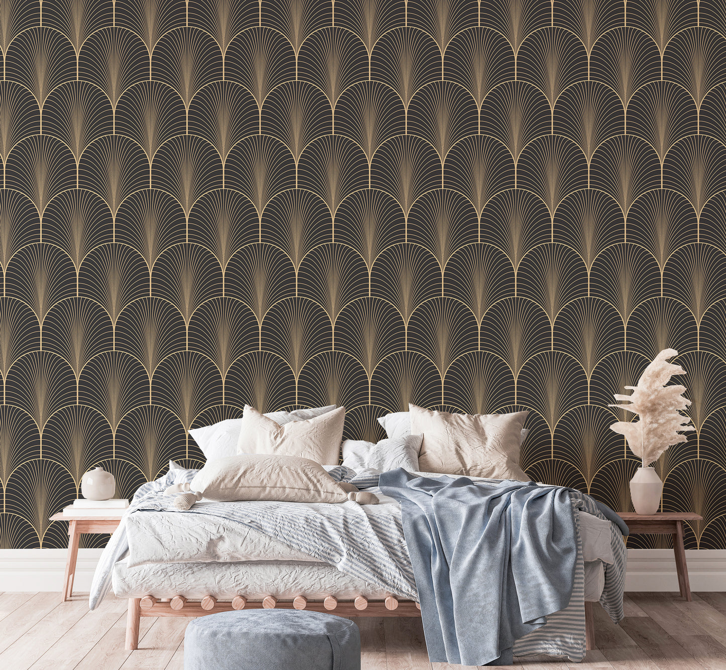 Retro-style antique palette Deco self-adhesive design.